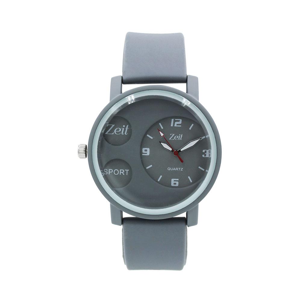 Reloj Zeit Hombre Caucho Gris Caja Gris - CB00020000