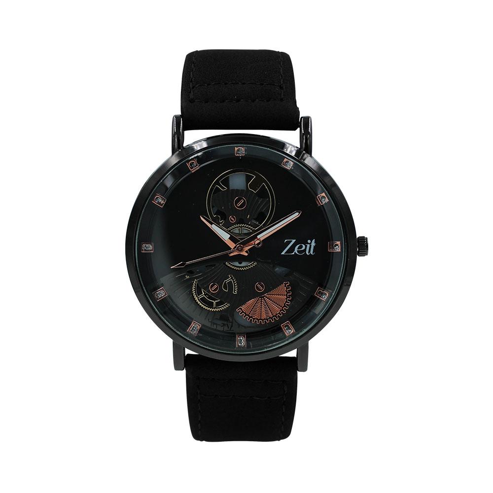 Reloj Zeit Hombre Tactopiel Negro Caja Negra - CB00020035