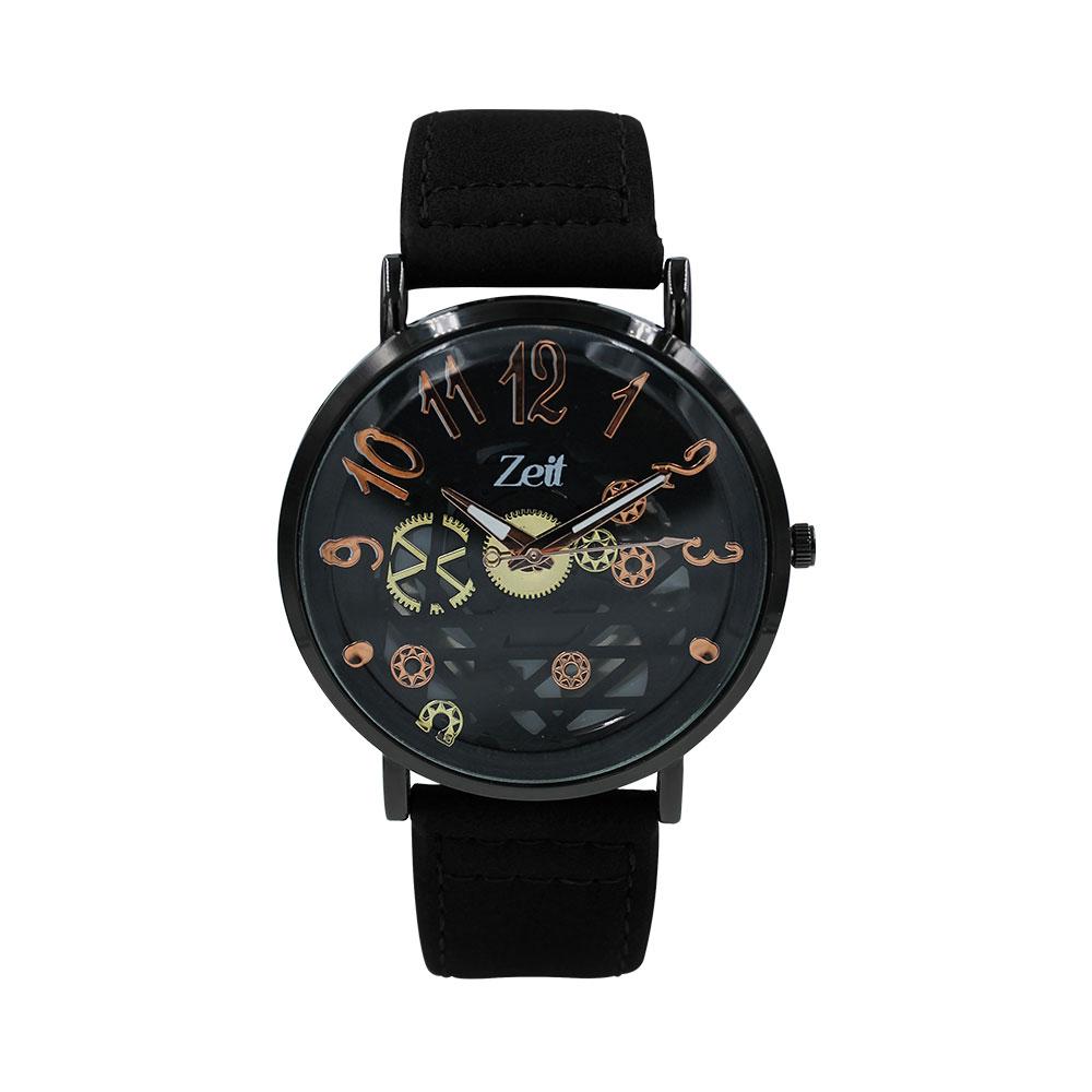 Reloj Zeit Hombre Tactopiel Negro Caja Negra - CB00020041
