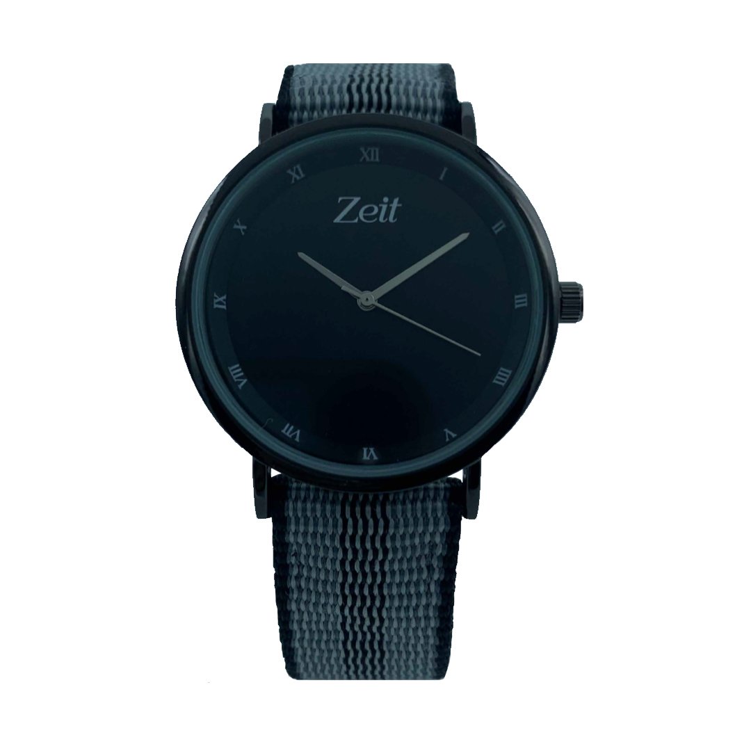 Reloj Caballero Lona Gris Negro-CB00020181