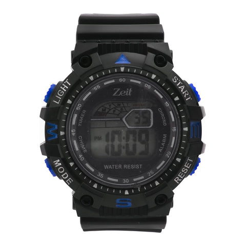 Reloj Zeit circular para Hombre tipo digital con detalles en azul 3319-20475