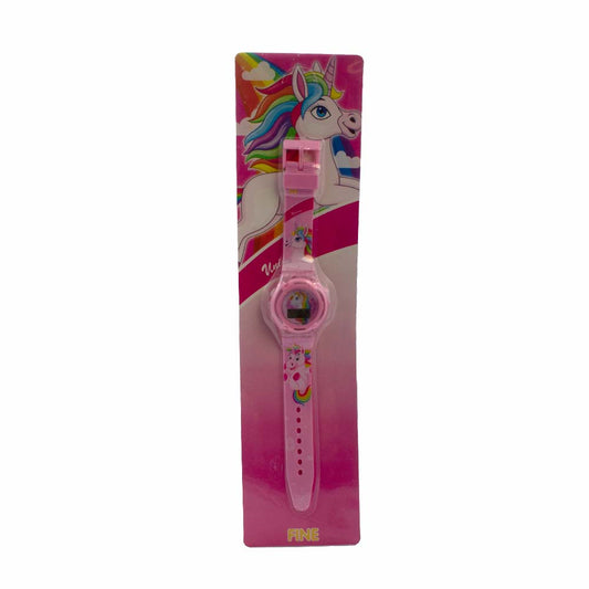 Reloj Zeit Infantil tipo Digital extensible plástico color Rosa/Diseño de unicornio