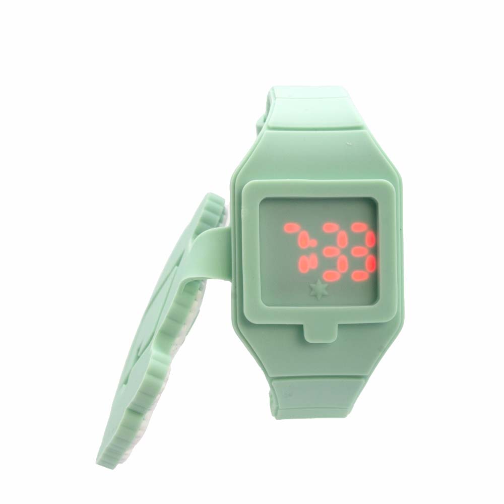 Reloj Zeit Infantil tipo Digital extensible plástico/ Tapadera de silicón con diseño de Conejo