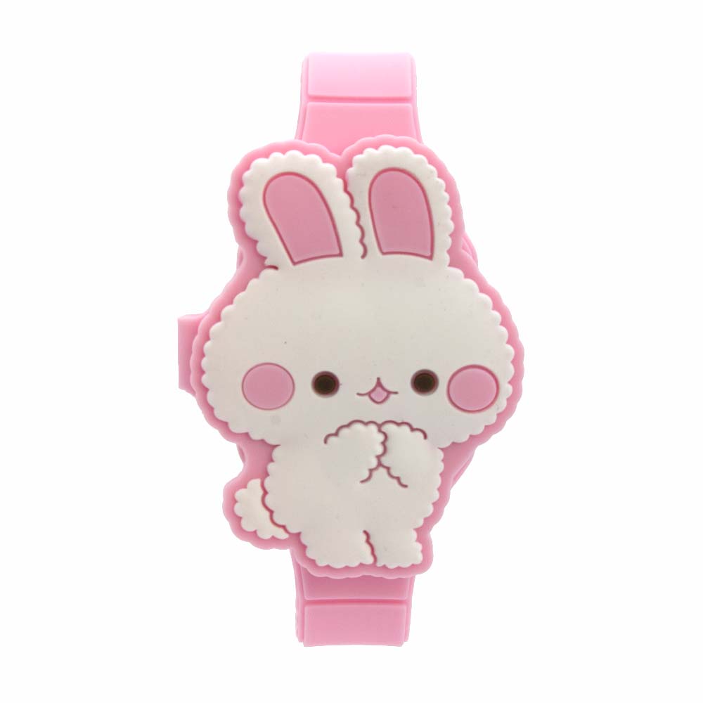 Reloj Zeit Infantil tipo Digital extensible plástico/ Tapadera de silicón con diseño de Conejo