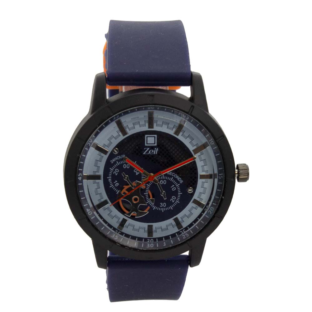 Reloj Zeit de Hombre tipo Análogo extensible Silicon color Azul / Blanco
