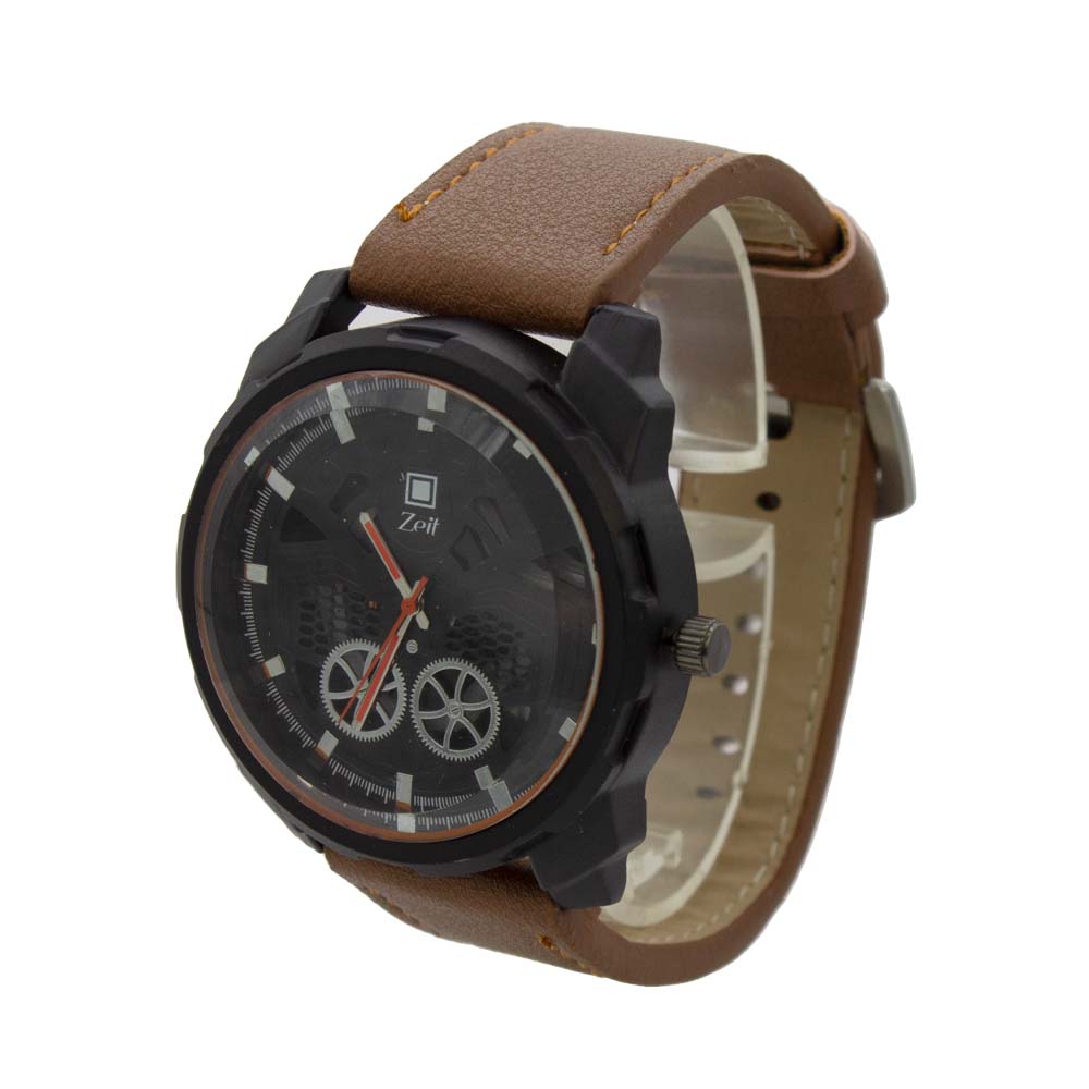 Reloj Zeit de Hombre tipo Análogo extensible Tactopiel color Cafe