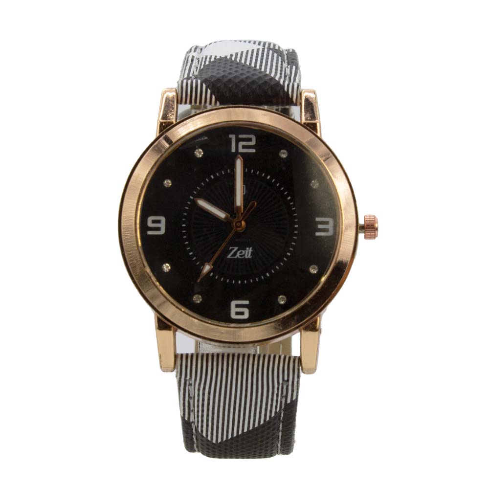 Reloj Zeit de Mujer tipo Análogo extensible Tactopiel color Negro