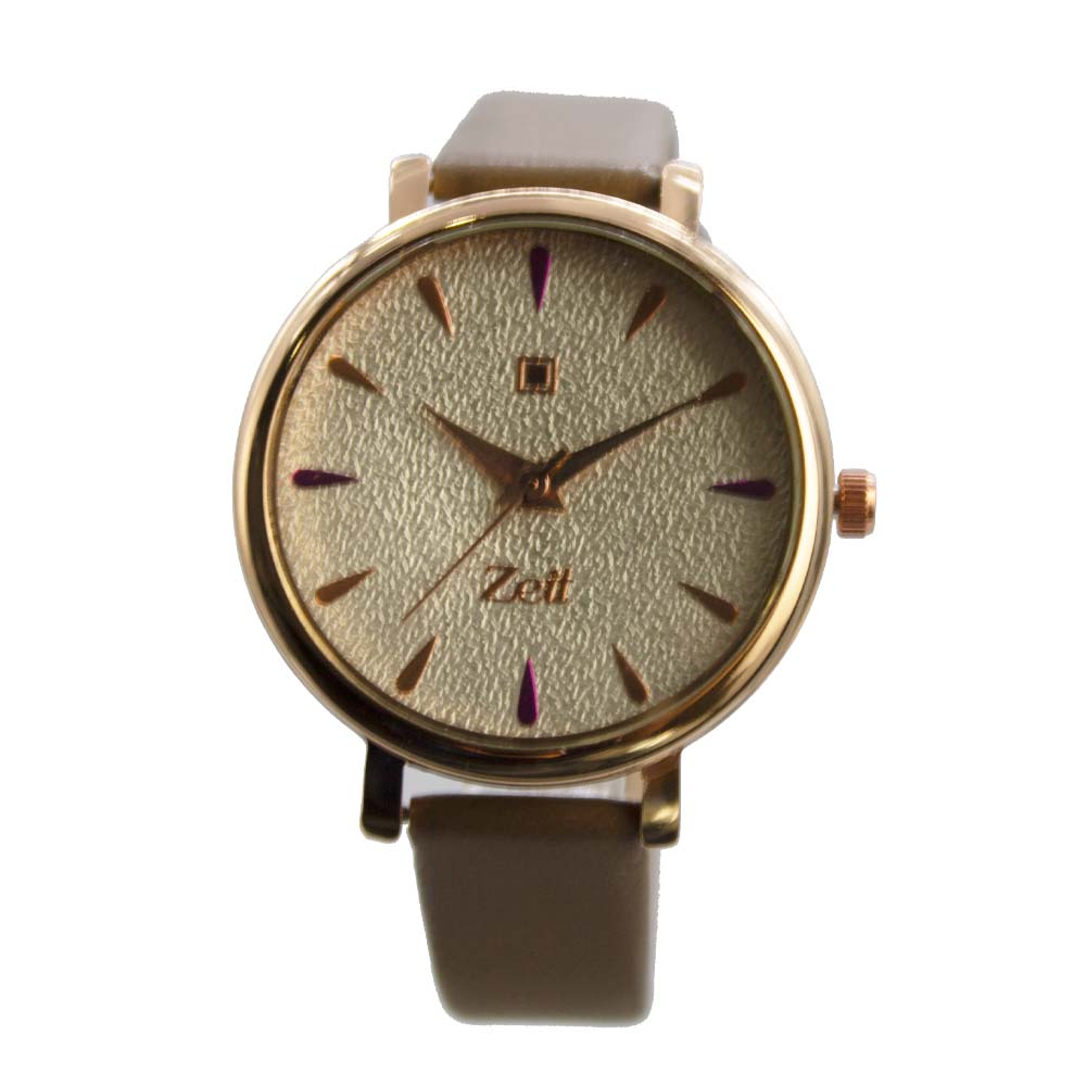 Reloj Zeit para Mujer con Indicadores Dorados y Morados