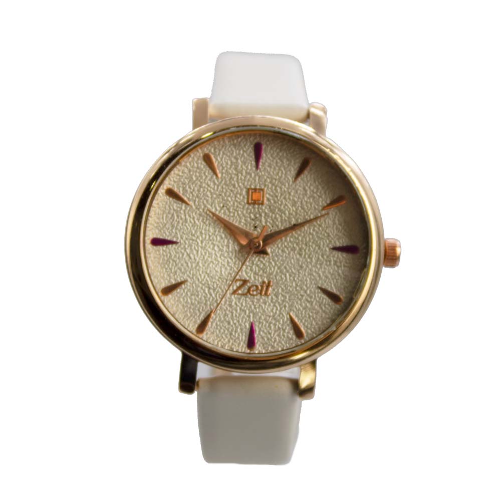 Reloj Zeit para Mujer con Indicadores Dorados y Morados