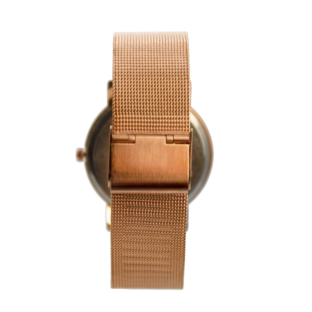 Reloj Zeit para Mujer fondo rosa con Indicadores en Oro Rosa