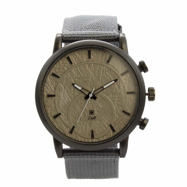 Reloj Zeit Hombre Analogo Gris Negro Gris