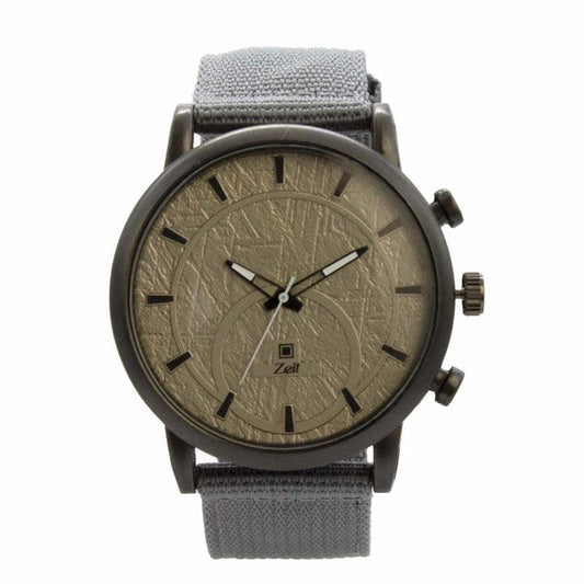 Reloj Zeit Hombre Analogo Gris Negro Gris