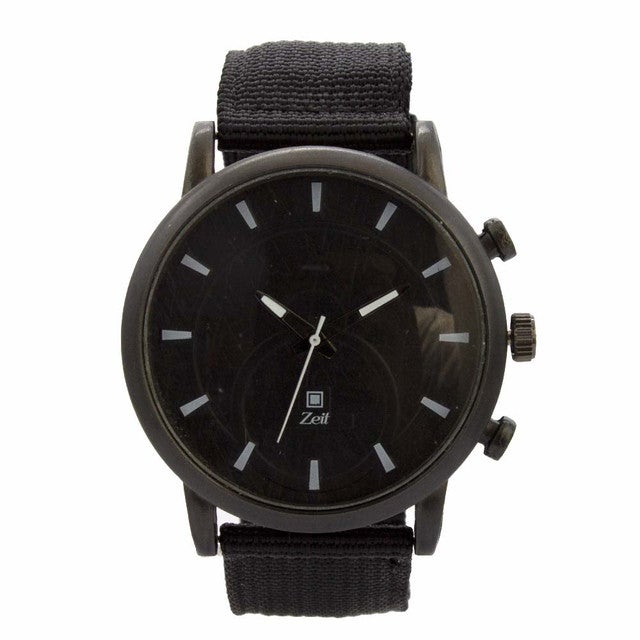 Reloj Zeit Hombre Analogo Gris Negro Gris