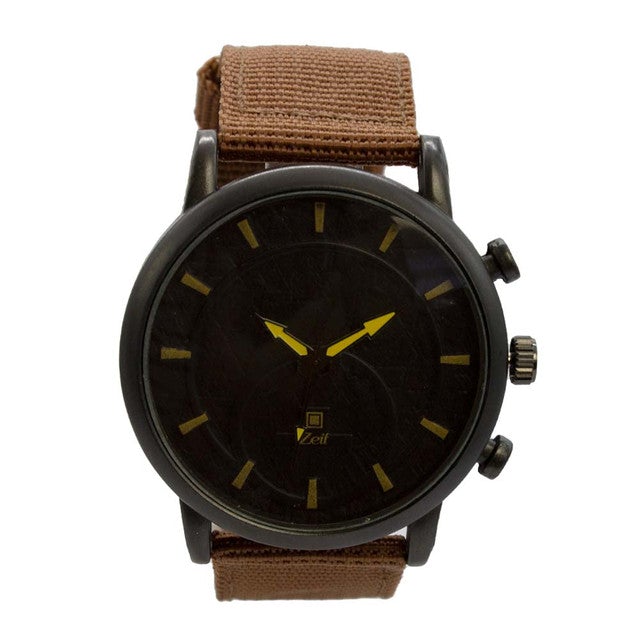 Reloj Zeit Hombre Analogo Gris Negro Gris