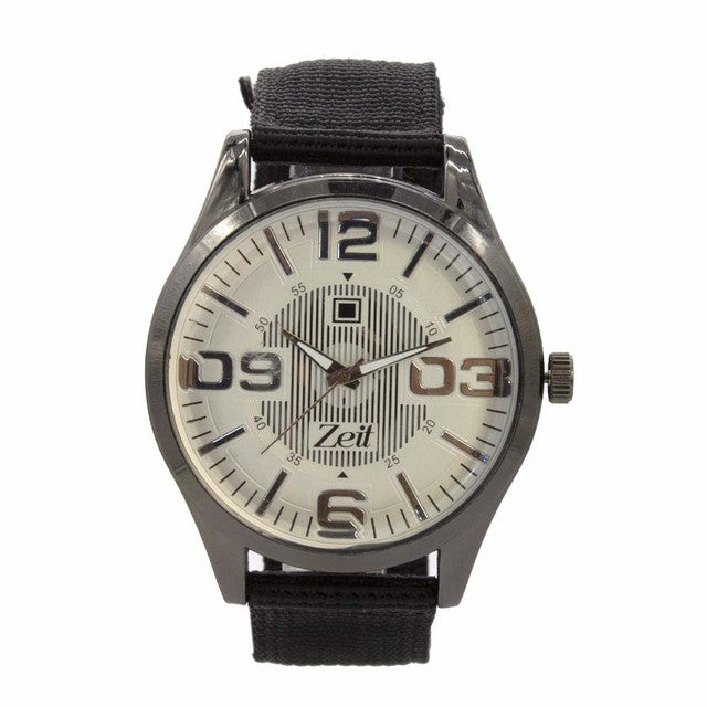 Reloj Zeit Hombre Analogo Negro Negro Negro