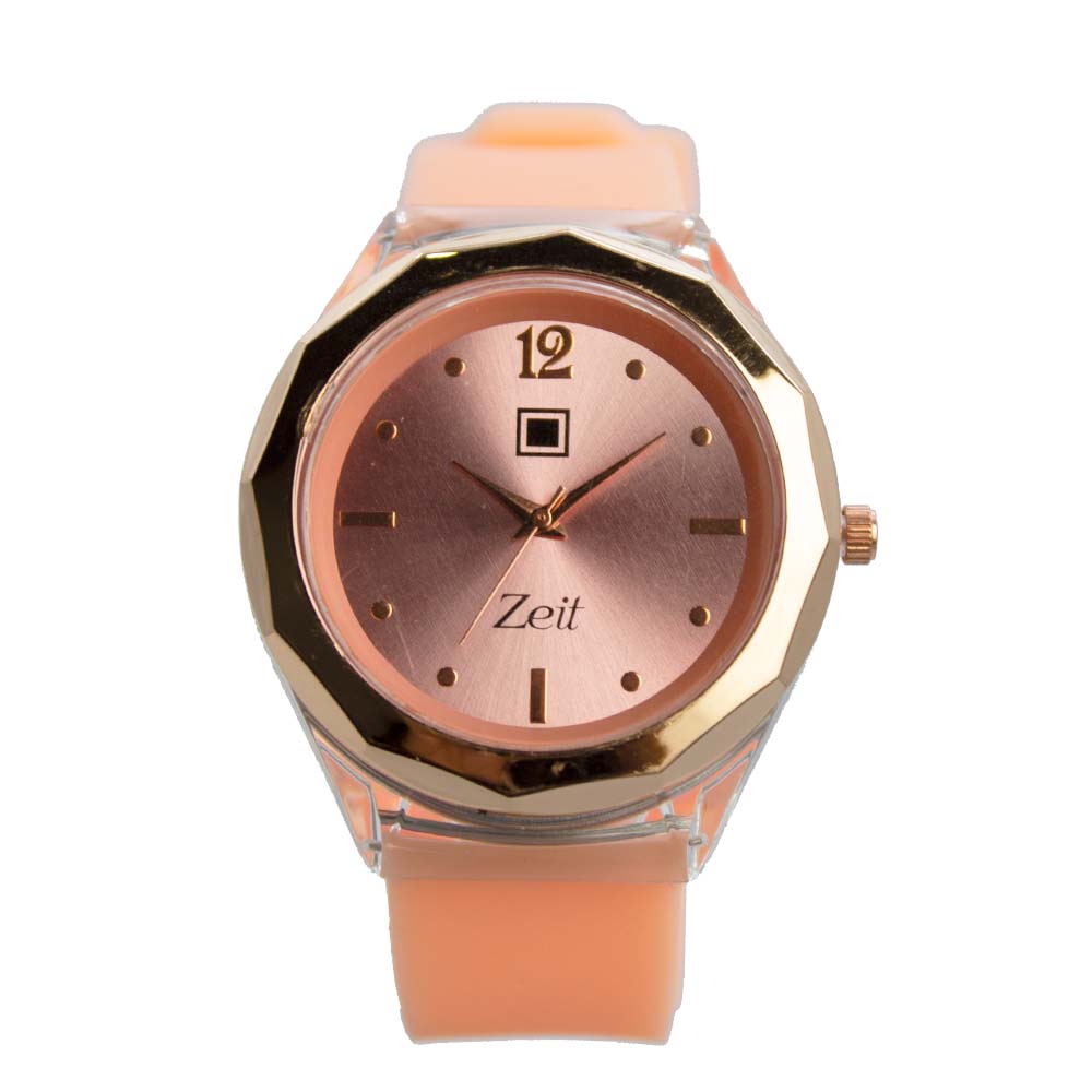 Reloj Zeit para Mujer Biselado con Indicadores Oro Rosa