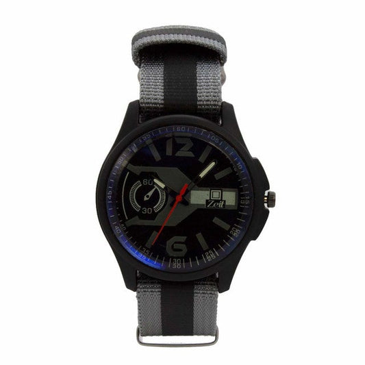 Reloj Zeit Hombre Analogo Gris Negro Negro