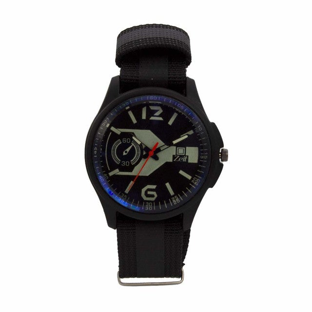Reloj Zeit Hombre Analogo Gris Negro Negro