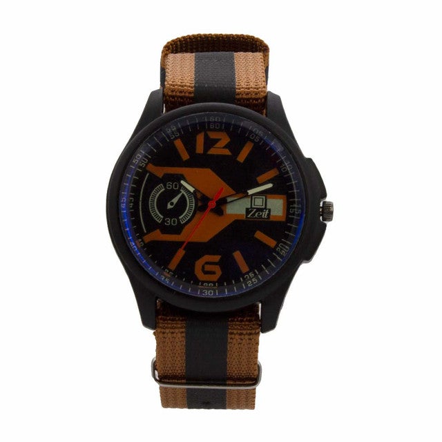 Reloj Zeit Hombre Analogo Gris Negro Negro