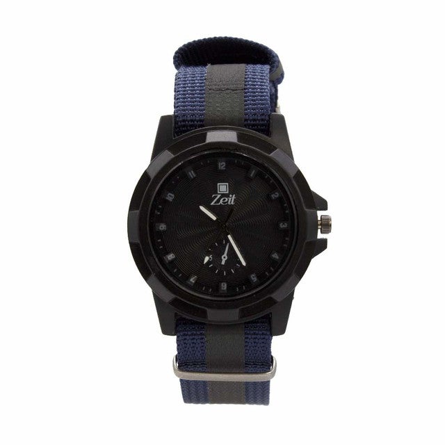 Reloj Zeit Hombre Analogo Azul marino Negro negro