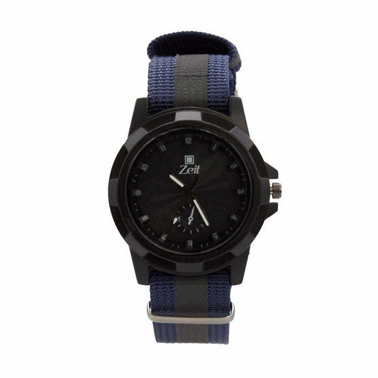 Reloj Zeit Hombre Analogo Azul marino Negro negro