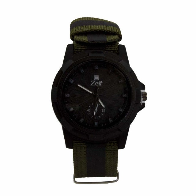 Reloj Zeit Hombre Analogo Azul marino Negro negro