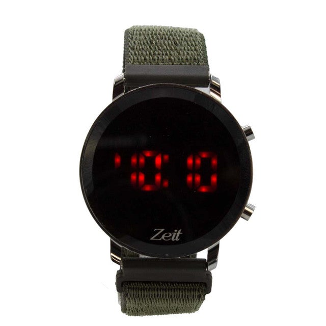 Reloj Zeit Sin género Digital Azul marino Plateado/Silver Negro