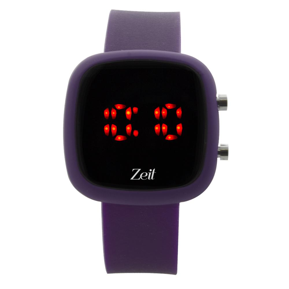 Reloj Zeit Digital Sin Género Silicón Blanco Led Rojo