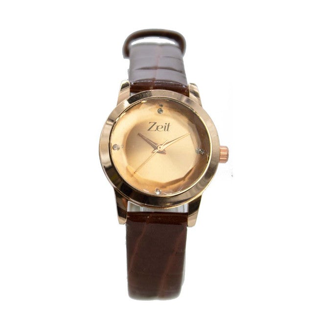 Reloj Zeit Mujer Análogo Negro Rosa Dorado/Oro Rosa Negro