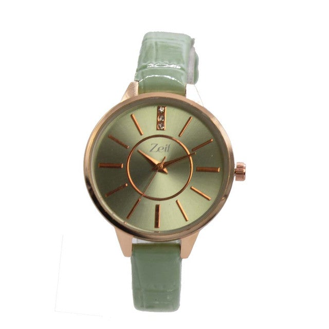 Reloj Zeit Mujer Análogo Negro Rosa Dorado/Oro Rosa Negro