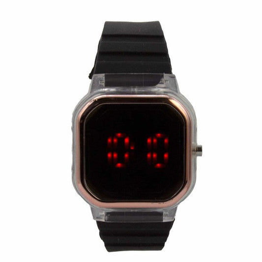 Reloj Zeit Mujer Digital Negro Dorado Negro