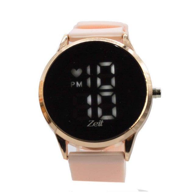 Reloj Zeit Sin género Digital Blanco Rosa Dorado/Oro Rosa Negro