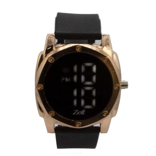 Reloj Zeit Sin género Digital Negro Dorado Negro