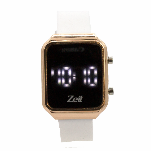 Reloj Zeit Sin género Digital Negro Rosa dorado/Oro rosa Negro