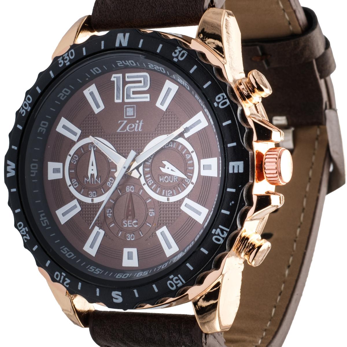 Reloj Análogo Zeit Caballero Correa Tacto Piel Simuladores