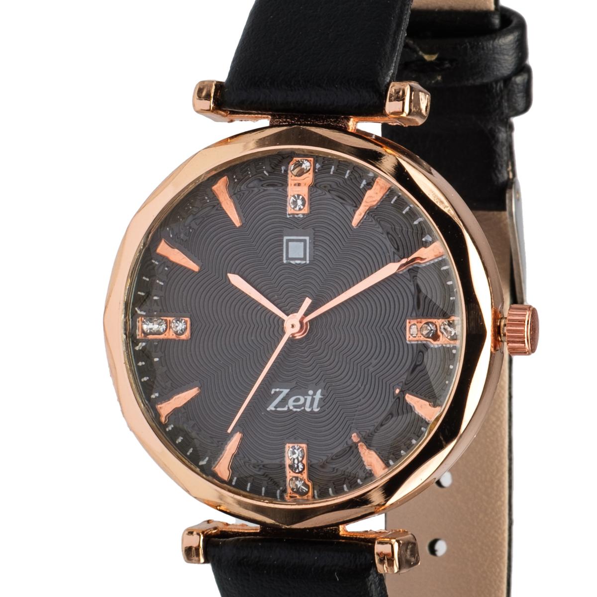 Reloj Análogo Zeit Dama Textura correa De Tacto Piel Casual