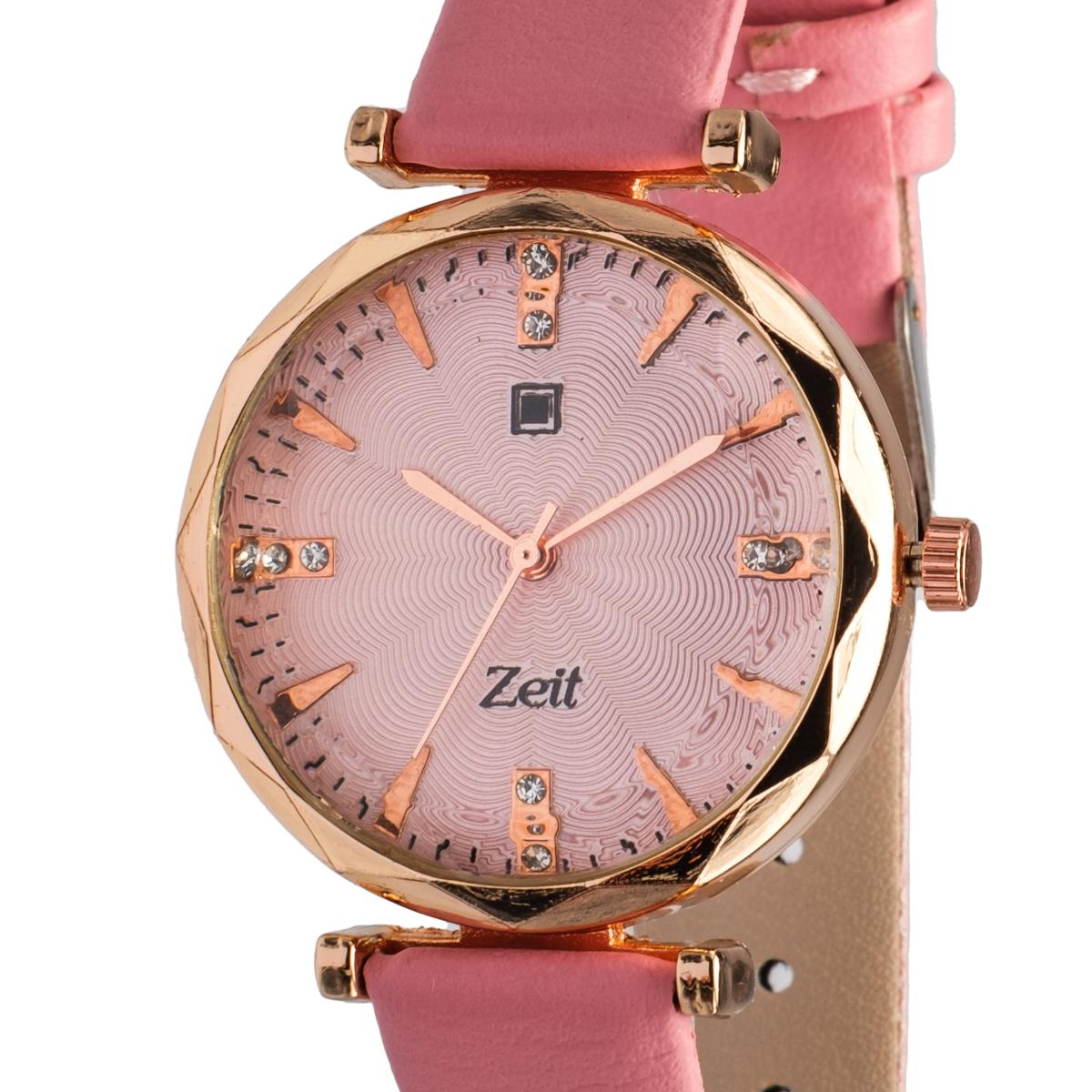 Reloj Análogo Zeit Dama Textura correa De Tacto Piel Casual
