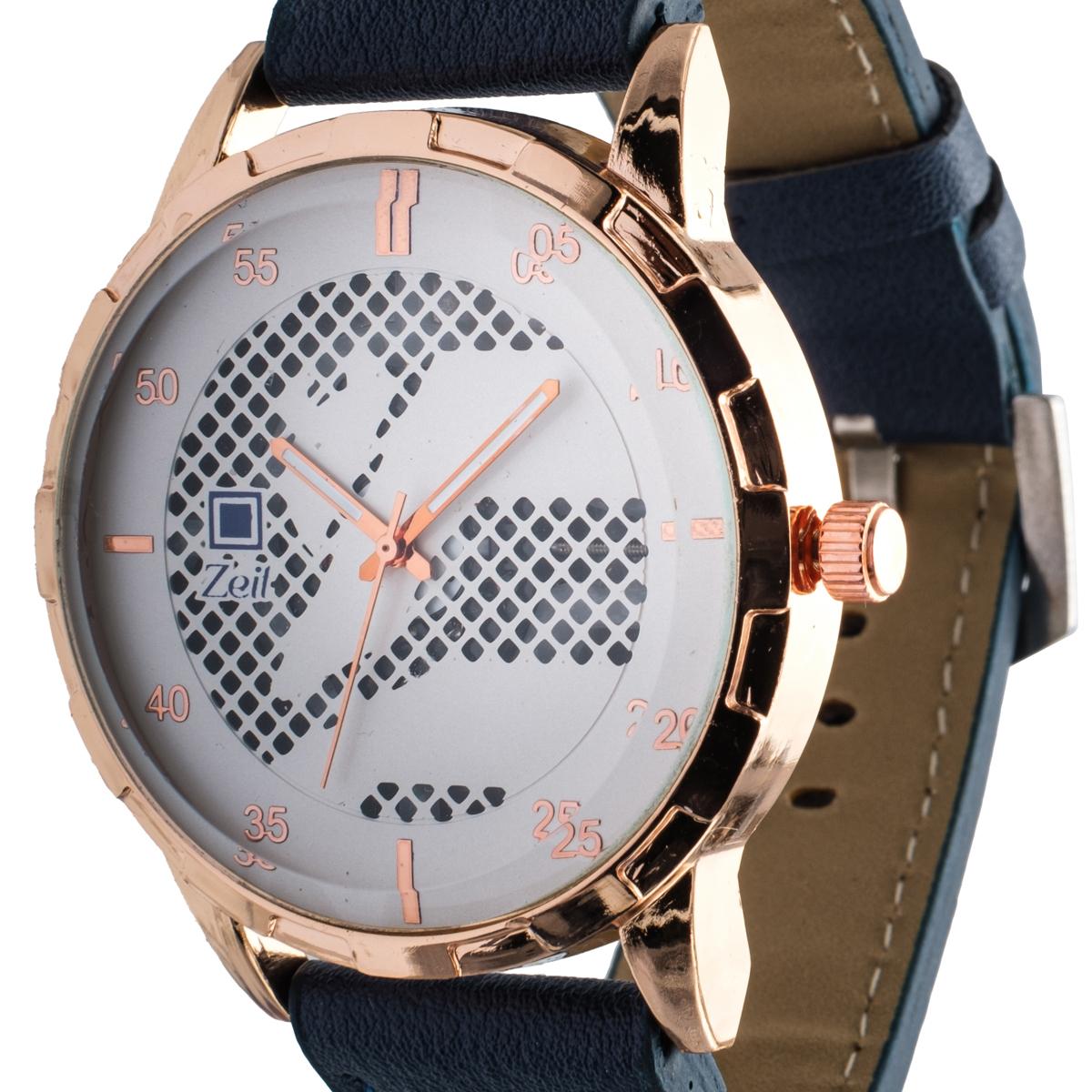 Reloj Análogo Zeit Casual Caballero Tacto Piel Textura