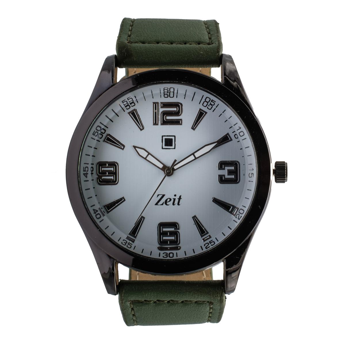 Reloj Análogo Zeit Caballero correa De Tacto Piel fondo liso