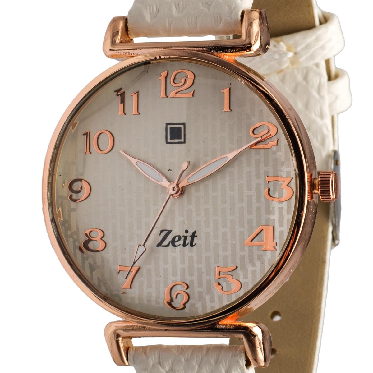 Reloj Análogo Zeit Casual correa De Tacto Piel Textura Dama
