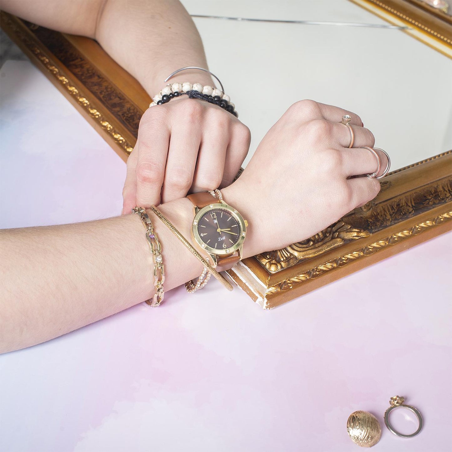 Reloj Análogo Zeit Casual Mujer Tacto Piel