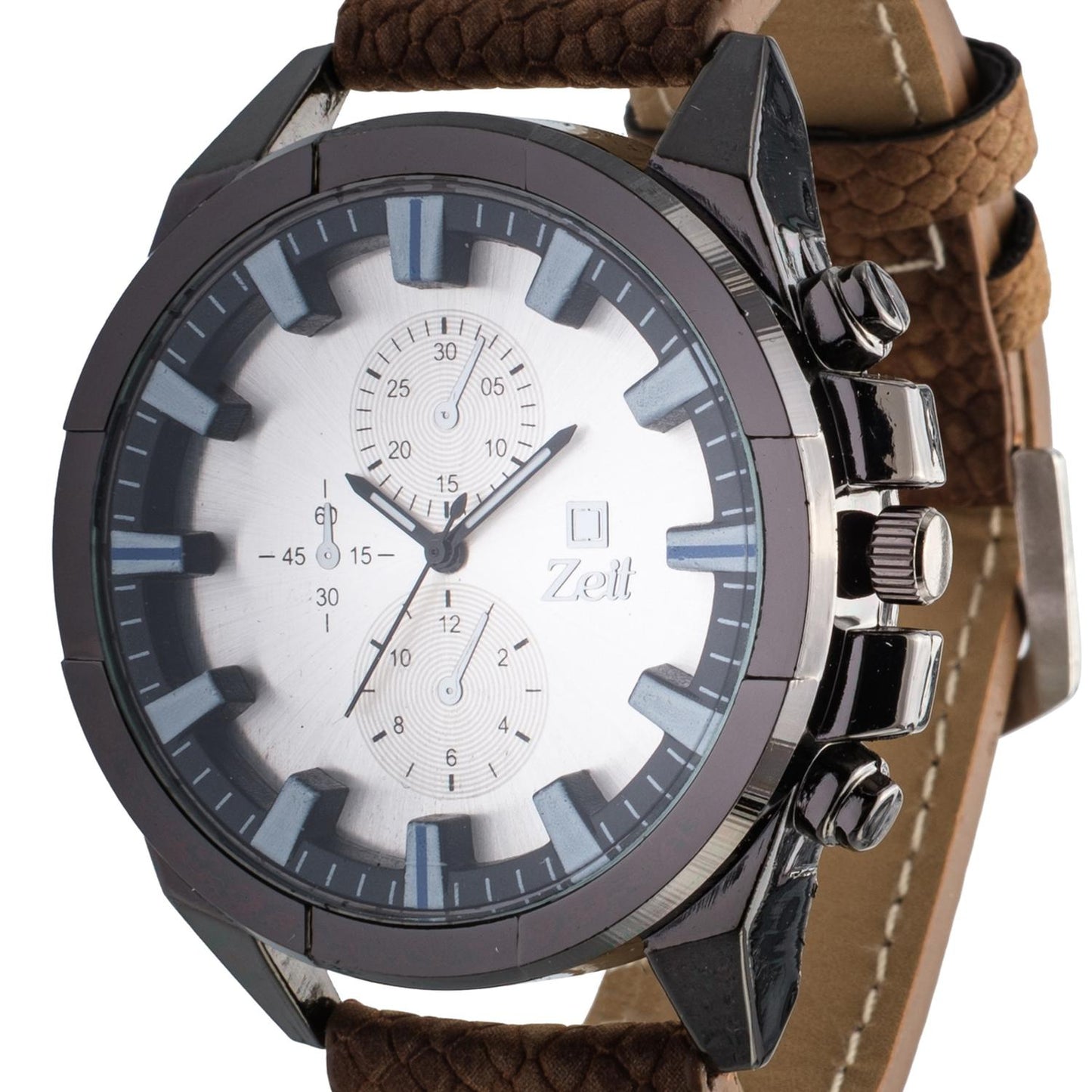 Reloj Análogo Zeit Caballero Correa De Tacto Piel