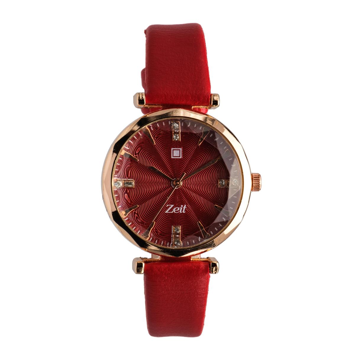 Reloj Análogo Zeit Dama Textura correa De Tacto Piel Casual