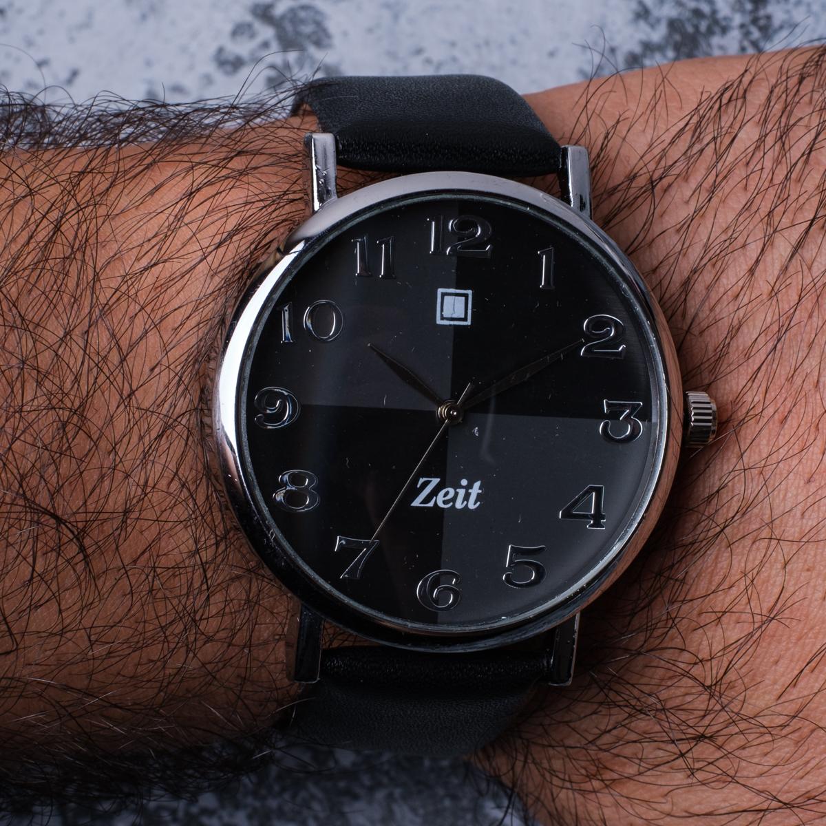 Reloj Análogo Zeit Tacto Piel Textura Casual Caballero