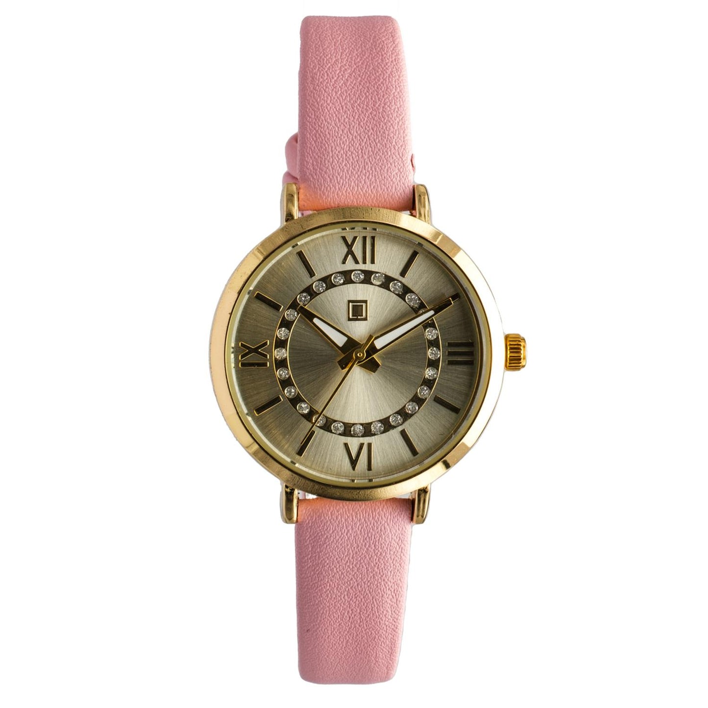 Reloj Análogo Zeit Dama Casual Tacto Piel Diseño Pedrería