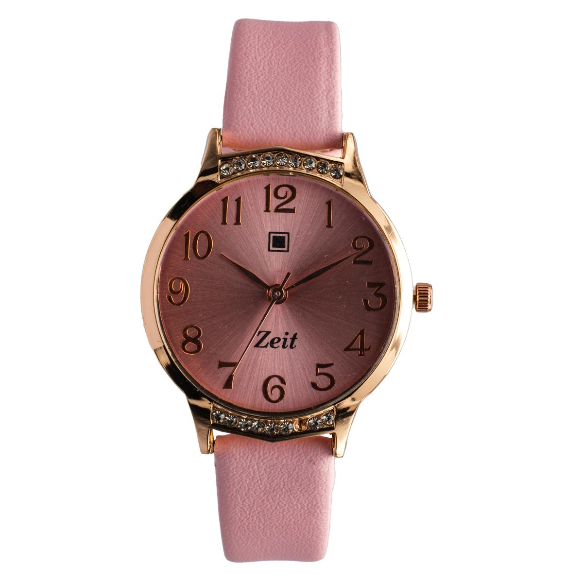 Reloj Análogo Zeit Dama Casual Pedrería en Bisel