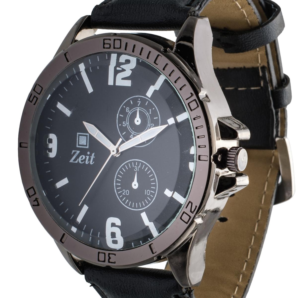 Reloj Análogo Zeit Caballero Casual Tacto Piel y Simuladores