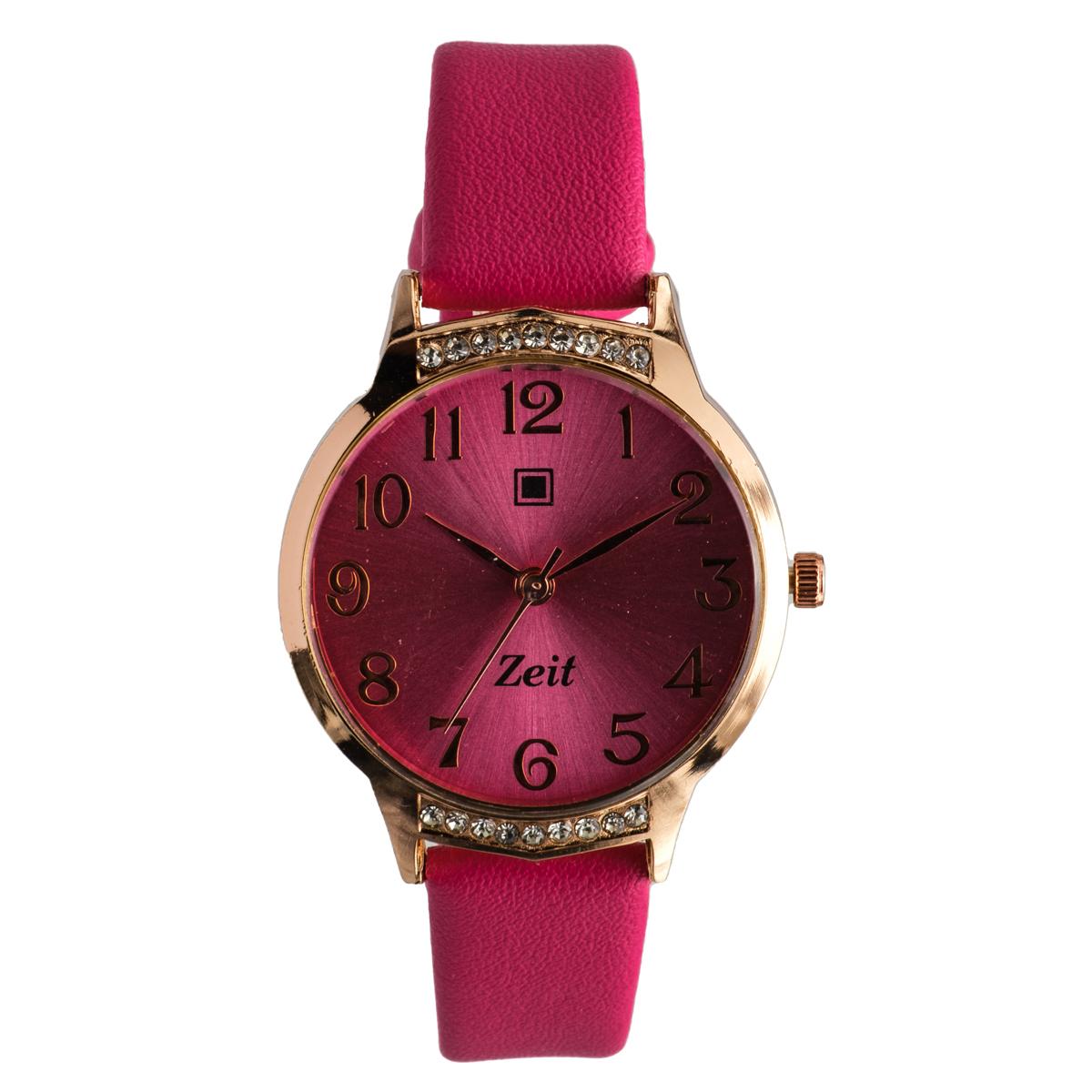 Reloj Análogo Zeit Dama Casual Pedrería en Bisel
