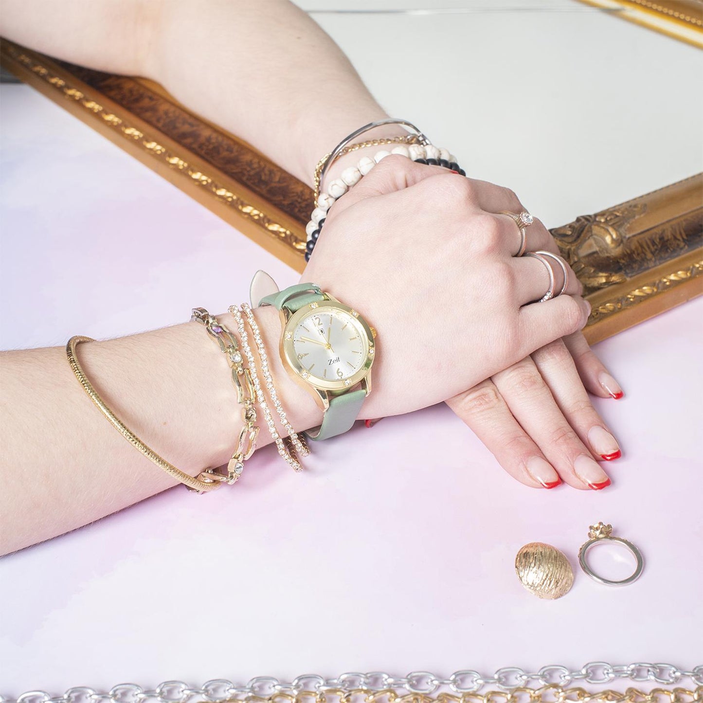 Reloj Análogo Zeit Casual Mujer Tacto Piel