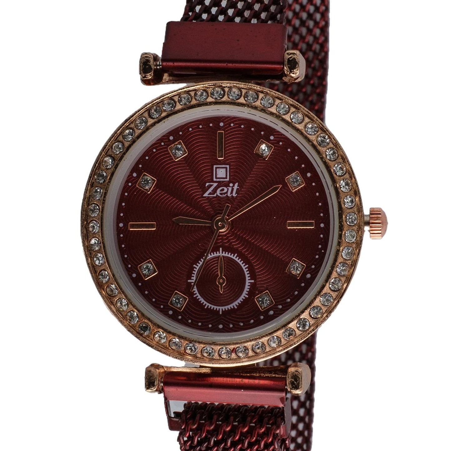 Reloj Análogo Zeit Dama Casual correa De Mesh Pedrería